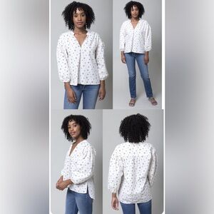 Apiece Apart Maria Shirred Blouse Top Size XS NWOT never worn!